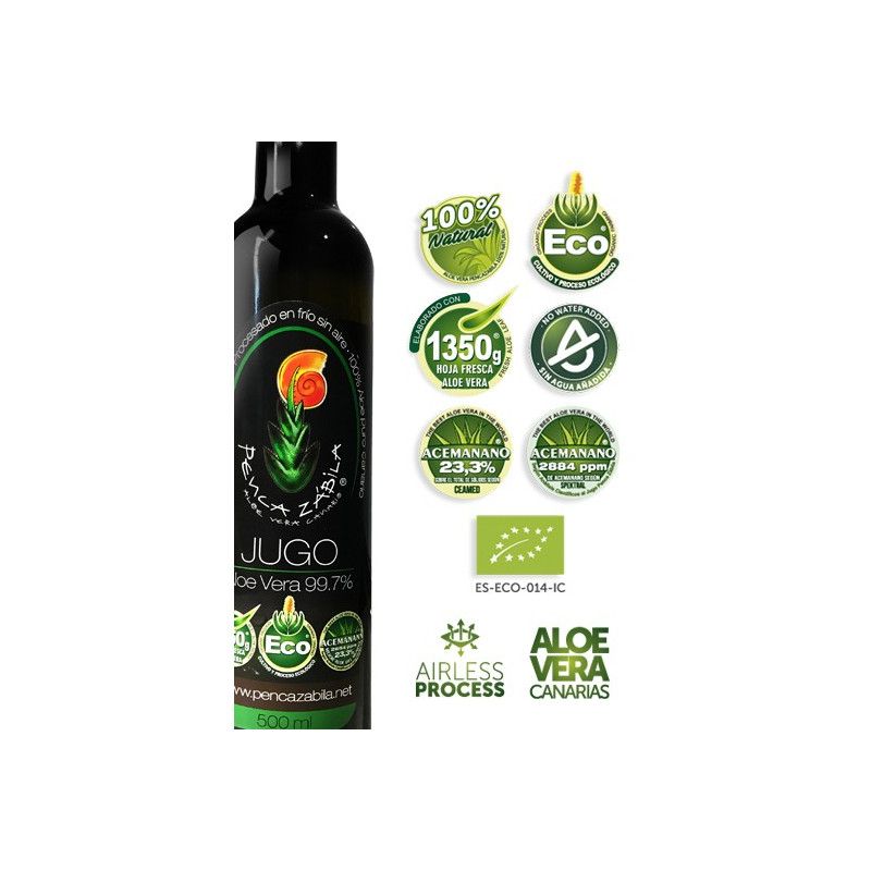 Zumo de Aloe Vera ecológico para beber al 99,9% – 1000 ml