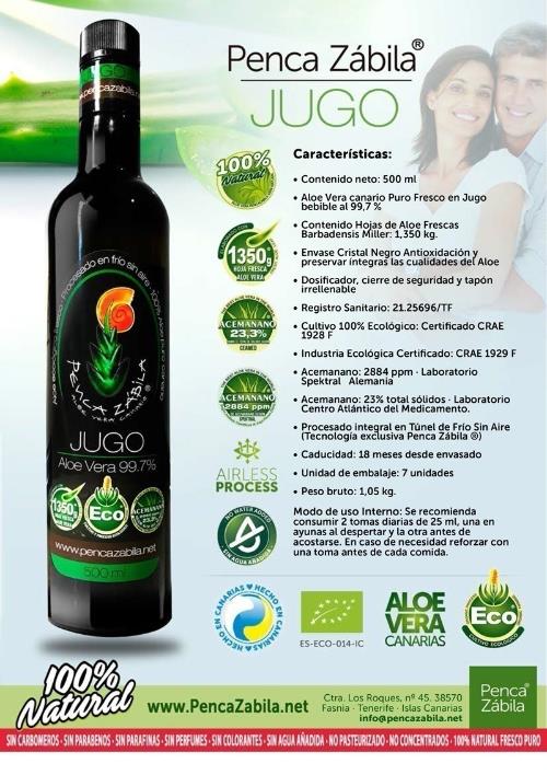 Jugo Aloe Vera PZ Cristal 500