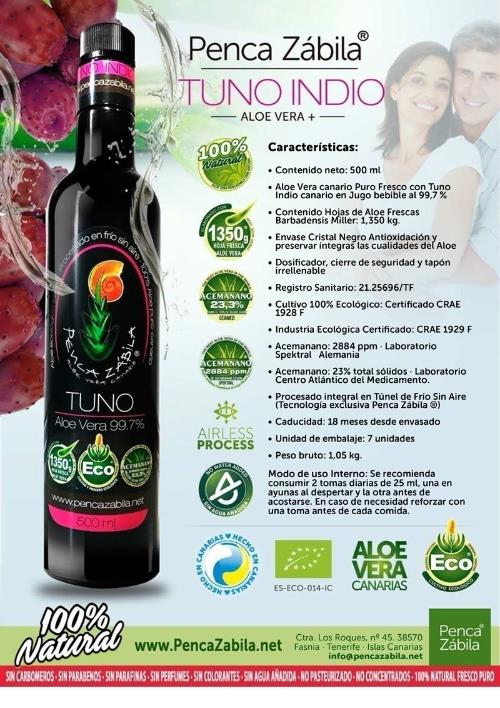 Jugo Aloe con Cactus Tuno Indio