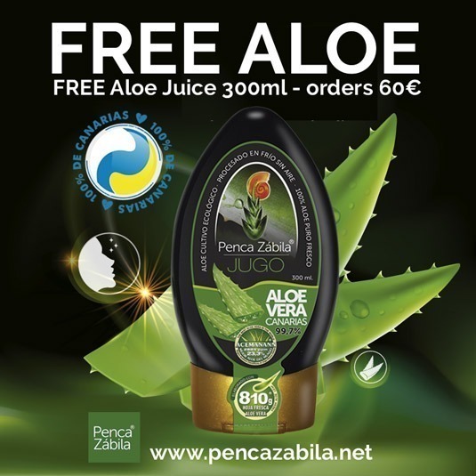 Free Aloe Juice 300ml orders + 60€